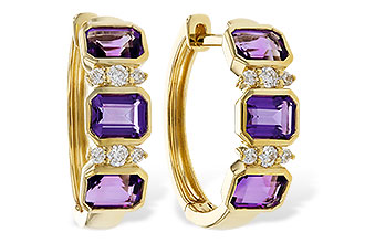 M292-90399: EARRING 1.05 TW AMETHYST 1.16 TGW