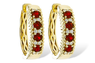 M292-90435: EARRINGS .54 TW RUBY .66 TGW