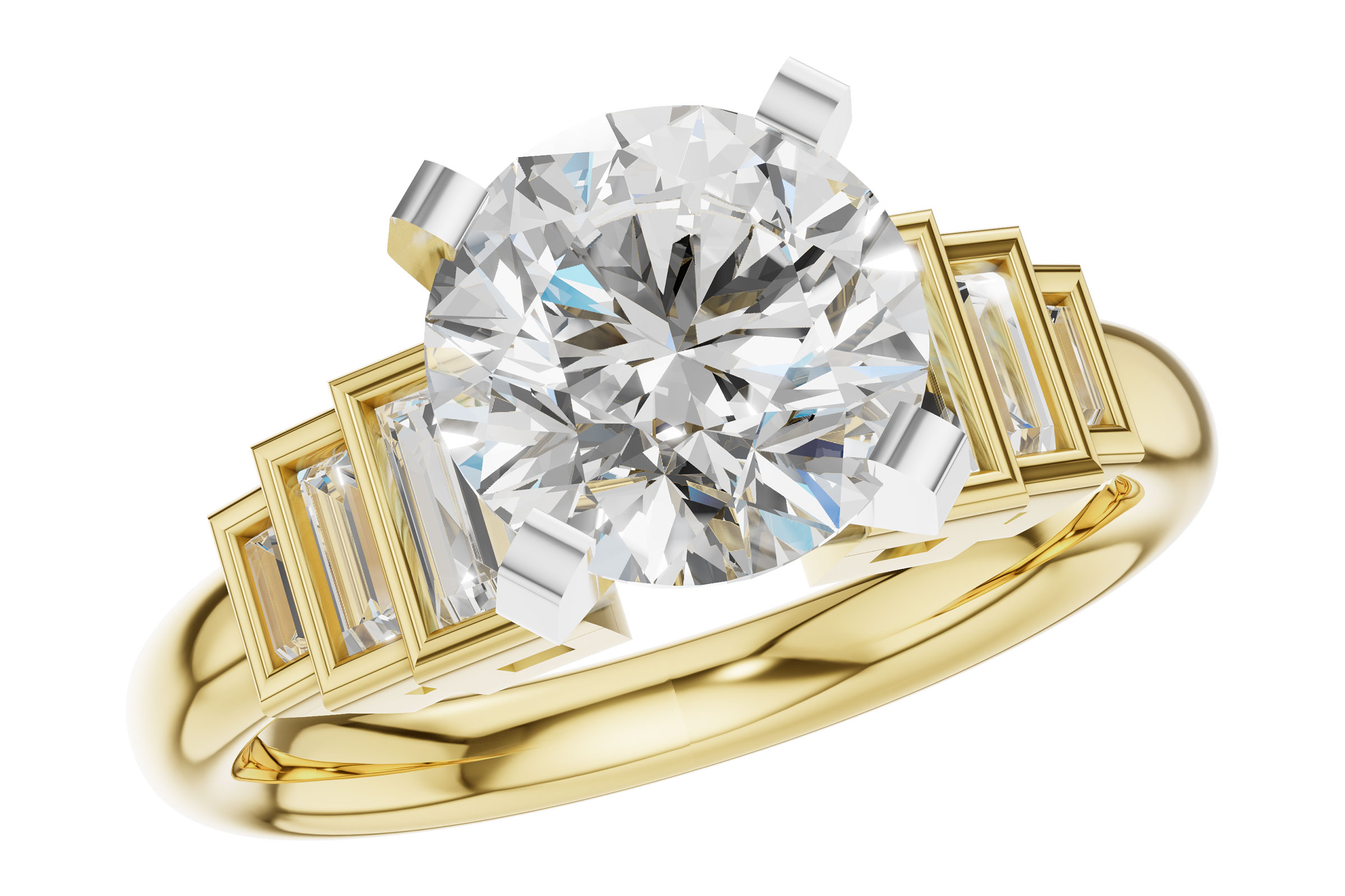 M293-74017: LDS SEMI DIA RG .26 TW BAGUETTES