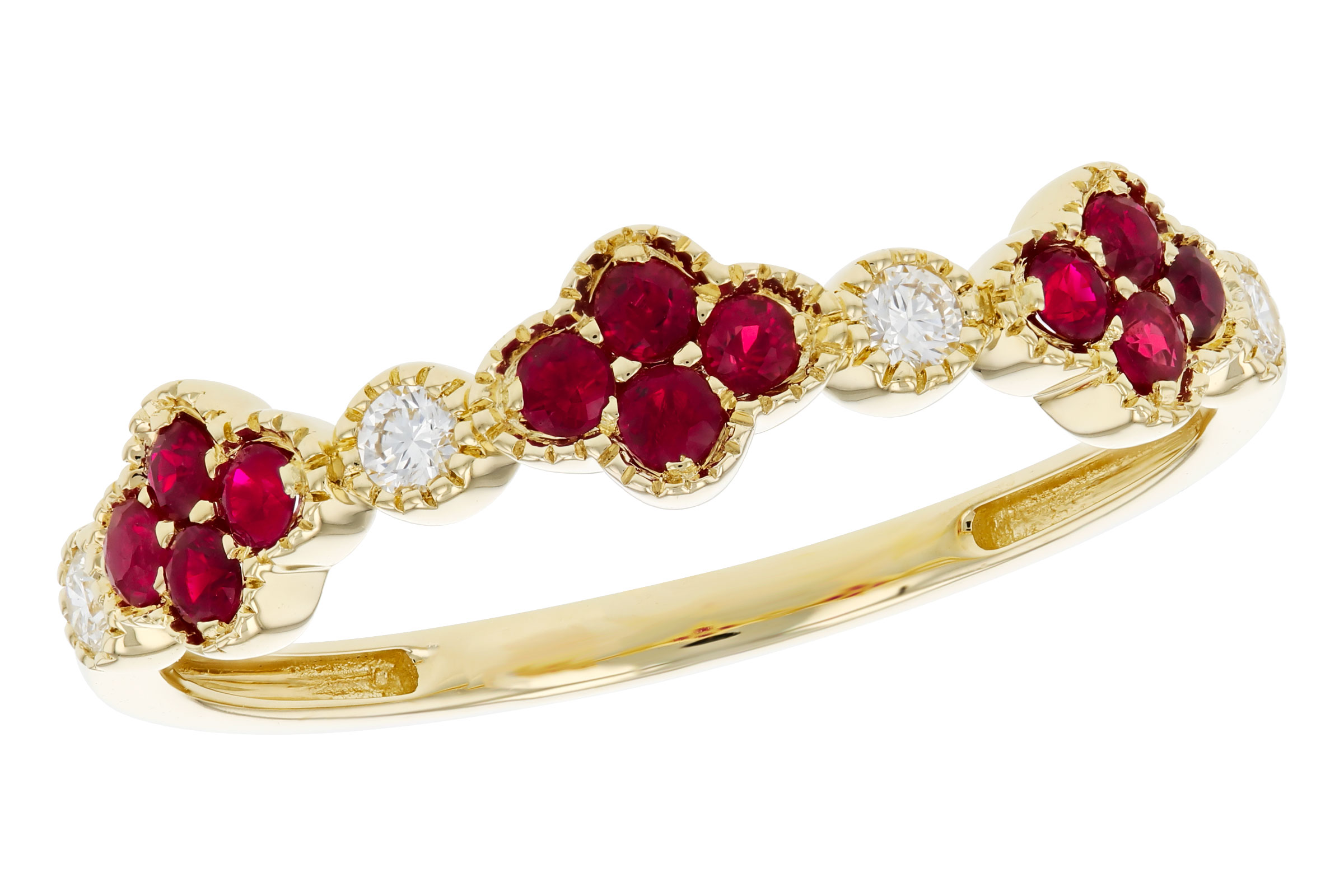 M293-75844: LDS WED RG .22 TW RUBY .30 TGW